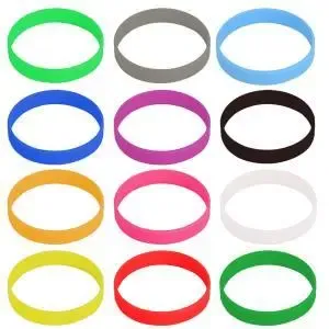 PULSERA DE CAUCHO/SILICON 1.2 CM. DE ANCHO